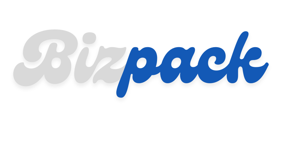 Bizpack Technologies white logo
